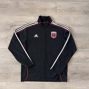 Adidas DC United MLS Soccer Black Track Jacket Mens Large